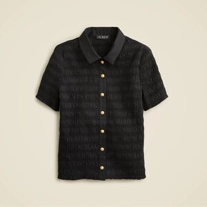 J.Crew 2023 Smocked button-up shirt in cotton-blend voile XS